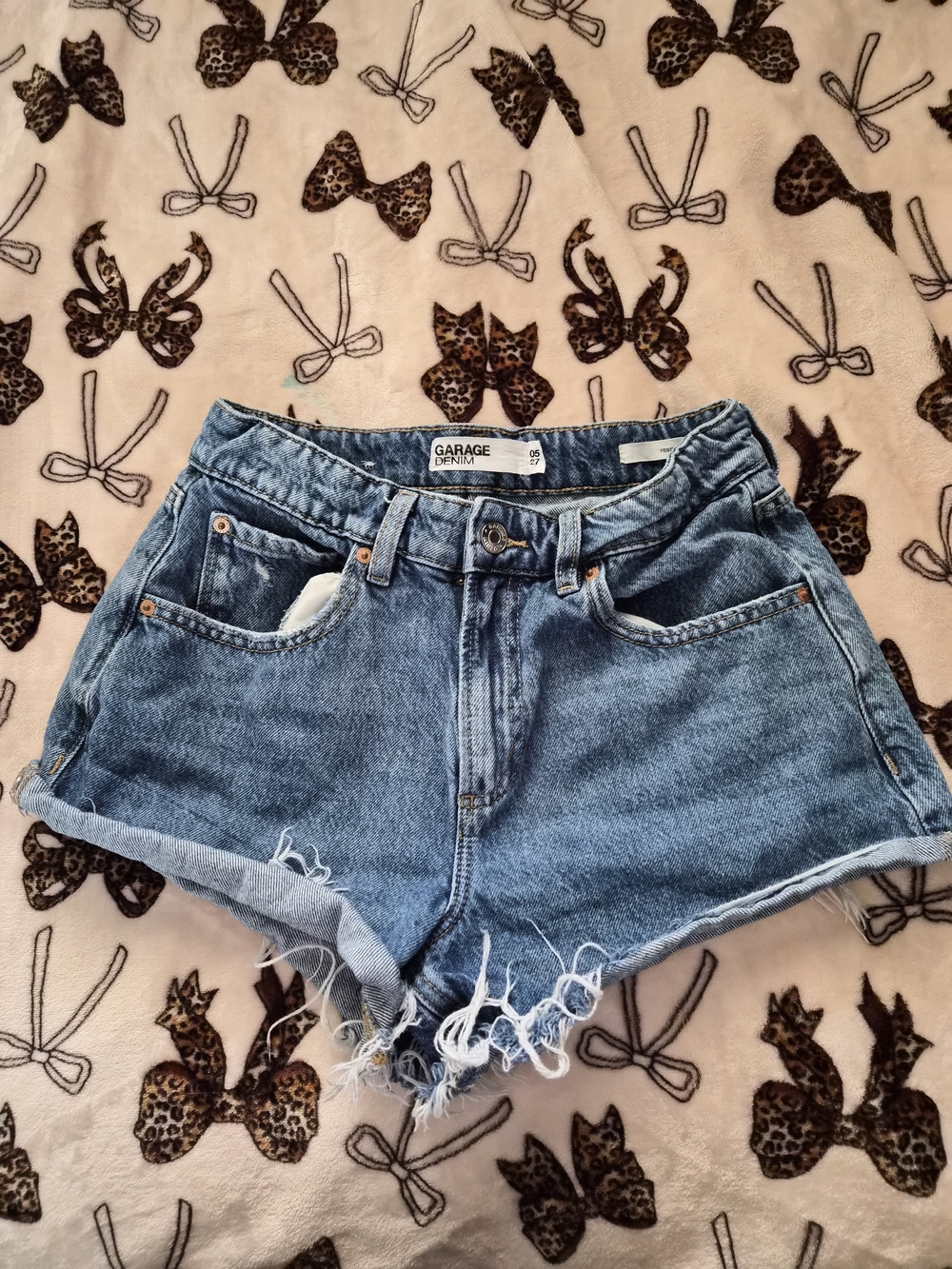Garage Denim Blue High-Waist Women's Denim Shorts